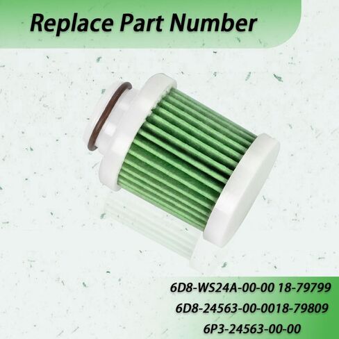 10 قطع 6D8-WS24A-00-00 فلتر الوقود متوافق مع Yamaha LF115 T50 T60 F115 F90 F75 F70 F60 F50 F40 F30 50HP-115HP 4 السكتة الدماغية خارجي 2004 وأحدث استبدال 6D8-24563-00 in Saudi Arabia