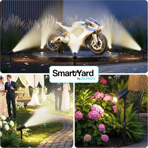 Outdoor Solar Spotlight, 2 Pack with 15" Panel - Waterproof LED, Easy to Install, Adjustable Height Outdoor Solar Lights for Yard, Garden, Patio, Trees - Solar Landscape Lights & Accent in Kuwait