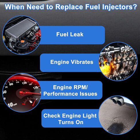 مجموعة من 8 محاقن وقود تناسب تشيفي كامارو كابريس كورفيت إمبالا Ss 1994-1997، لكاديلاك فليتوود 1994-1996، لبويك رودماستر 1994-1996 بديل لـ 17095004 17121068 832-11133 in Kuwait