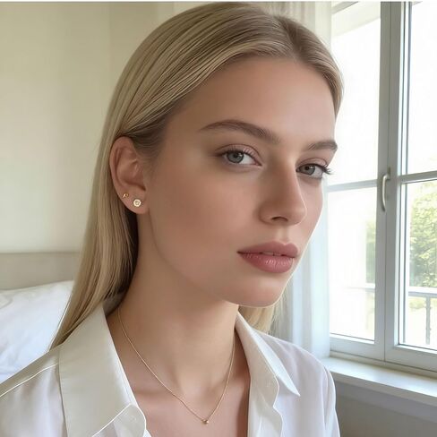 Heart Titanium Earrings Tragus Piercing Jewelry Gold Screw Back Earrings For Women Earring Studs in Kuwait