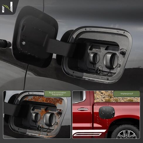 Fuel Filler Door Cover & Gas Cap Compatible with 2019-2024 Chevy Silverado 1500 LTD Replaces GM OEM 84745968, 84126524 in Kuwait