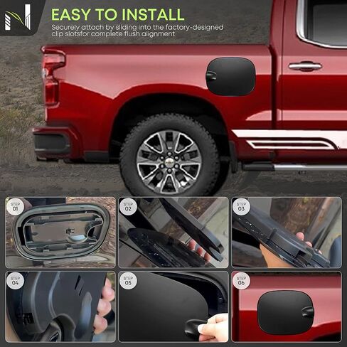 Fuel Filler Door Cover & Gas Cap Compatible with 2019-2024 Chevy Silverado 1500 LTD Replaces GM OEM 84745968, 84126524 in Kuwait
