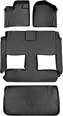MAXLINER All Weather Cargo Trunk Liner Floor Mat Behind 2nd Row Seat Black Compatible with 2008-2020 Grand Caravan/Town & Country in Saudi Arabia