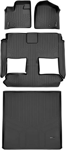 MAXLINER All Weather Cargo Trunk Liner Floor Mat Behind 2nd Row Seat Black Compatible with 2008-2020 Grand Caravan/Town & Country in Saudi Arabia