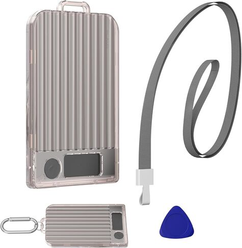 Magnetic PC Card Holder for Plaud Note & Note Pro (2025) with Detachable Lanyard, with Carabiner & Opening Tool, Ideal for Work, Office, Travel (Black) in Kuwait