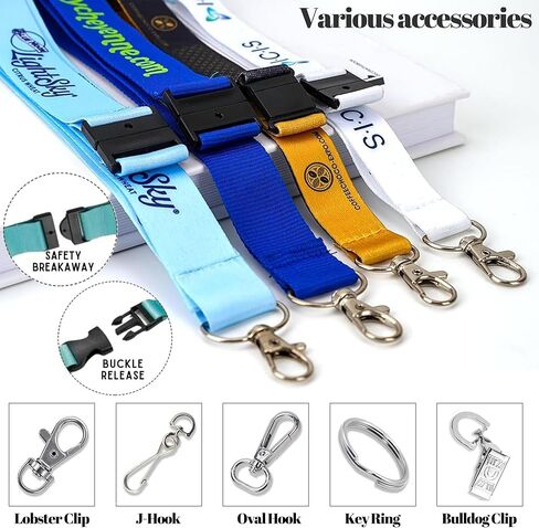 Personalized Custom Lanyards - 10-5000 Pcs Customize Neck Lanyard,Customized Lanyards Bulk with Logo/Text/Photo.,Durable Neck Strap ID Badges for School, Office, Medical & Events,Business etc in Kuwait