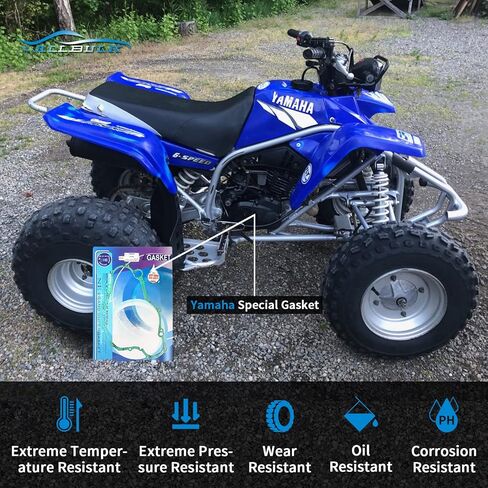 مجموعة حشية إعادة بناء المحرك بالكامل، متوافقة مع Yamaha YFZ450، رأس أسطوانة غطاء القابض ومجموعة ختم التحويل in Kuwait