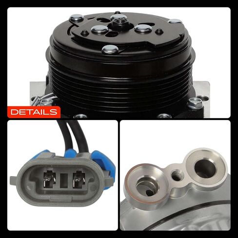 A-Premium Air Conditioner AC Compressor with Clutch Compatible with Chevrolet Silverado 1500 2500 HD 3500, Express, Blazer, S10 & GMC Sierra, Savana, Jimmy, Sonoma & Isuzu Hombre & Oldsmobile Bravada in Saudi Arabia
