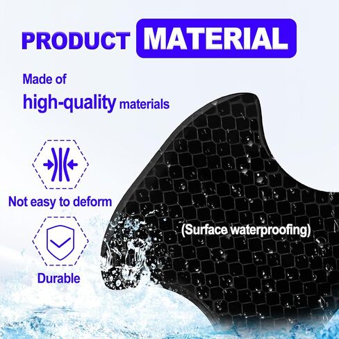 8 Pieces Universal Car Door Handle Protector Self-Adhesive Scratch Guard for Most Cars SUV Truck Waterproof Paint Protection with Dense Hexagonal Honeycomb Grid Textures Black in Kuwait