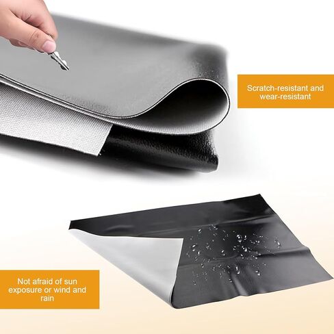 Motorcycle Seat Cover, DIY Seat Protector 39.37" x 27.56", Suitable for Motorcycle, Scooter or Electric Vehicle (Black) in Kuwait