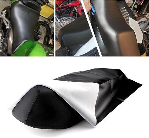 Motorcycle Seat Cover, DIY Seat Protector 39.37" x 27.56", Suitable for Motorcycle, Scooter or Electric Vehicle (Black) in Kuwait