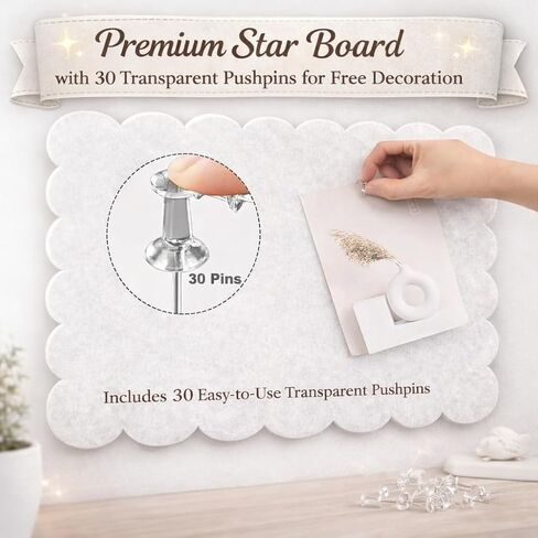 لوحة إعلانات من اللباد الصدفي مقاس 60.96 × 45.72 سم، لوحة دبوس جدارية مزخرفة للسكن الجامعي وغرفة النوم، لوحة مذكرة للصور والملاحظات وعرض الدراسة (بيج دافئ) in Kuwait