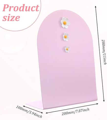 قطعتان من لوحة الإعلانات المغناطيسية الوردية مع 6 مغناطيسات، لوحة عرض مذكرة على سطح الطاولة مقاس 7.87 × 11 بوصة مع حامل حامل لمستلزمات طاولة المطبخ والمكتب المنزلي in Kuwait