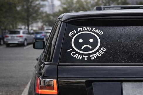 Mom Said I Can’t Speed Vinyl Decal Sticker for Cars, Vans, Trucks, and Laptops (White, 5 x 5) in Saudi Arabia