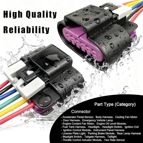 13584094 سرج أسلاك موصل مستشعر دواسة الوقود متوافق مع Chevy Silverado 1500-3500 Equinox، GMC Sierra 1500-3500، Yukon، Buick Enclave، Cadillac Escalade والمزيد يستبدل 645-595 in Kuwait