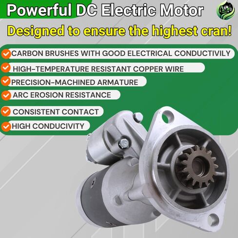 12V 15T Starter S13-332 متوافق مع محرك Yanmar 4TN78 4TN82 121256-77010 S13-94A S13-294 425-34685 AM878189 YM129400-77010 S13-124 S13-132 S13-94 S13-94A S13-294 in Saudi Arabia