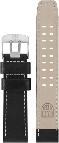 Luminox Men's 6600 Navy SEAL Series Black & Beige Leather Strap Titanium Buckle Watch Band in Saudi Arabia