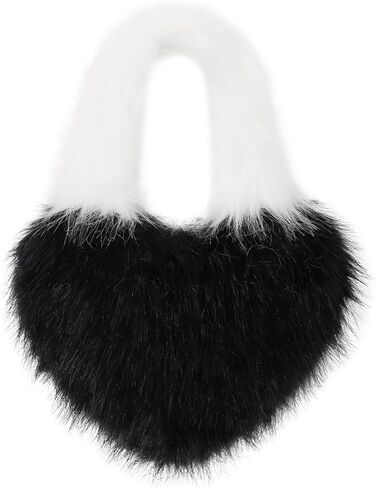 فروي فو الفراء على شكل قلب حقيبة كتف صغيرة أزياء رقيق غامض أفخم حقيبة يد يؤرخ in Kuwait