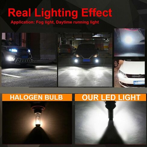 2x LED Fog Light Bulbs Lamp For Cadillac Escalade 2007-2014， 2504 PSX24W 12276 LED Fog Light Bulbs, 3200 Lumens Super Bright, 6000K Xenon White, 3030 12 SMD Chips, DRL Replacement Lamps in Saudi Arabia