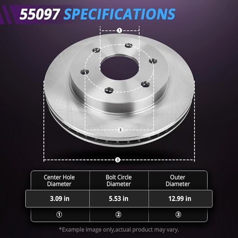 [6-Lug] استبدال مجموعة الفرامل الأمامية 12.99 بوصة لسيارة Chevy Silverado 1500 2006 2007 2008 2009 2010 2011 2012 2013 2014 2015 2016 2017 2018، من أجل Suburban GMC Sierra Yukon XL 1500 الفرامل والدوارات in Saudi Arabia