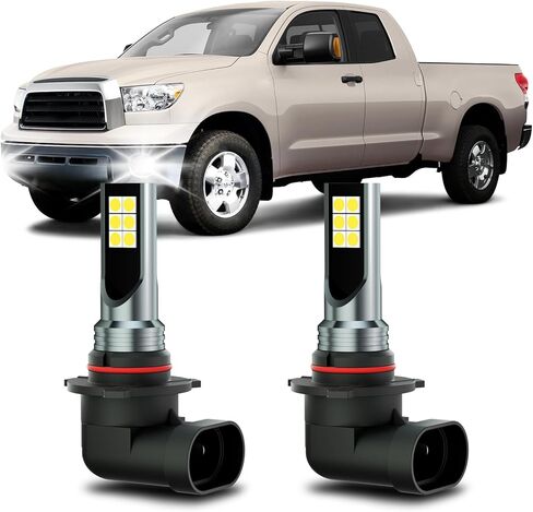 2 قطعة لمبات مصابيح الضباب LED تناسب 2000-2013 تويوتا تندرا، 6500K أبيض بارد، 1:1 مصابيح بديلة بنفس الحجم للتندرا، التوصيل والتشغيل in Saudi Arabia