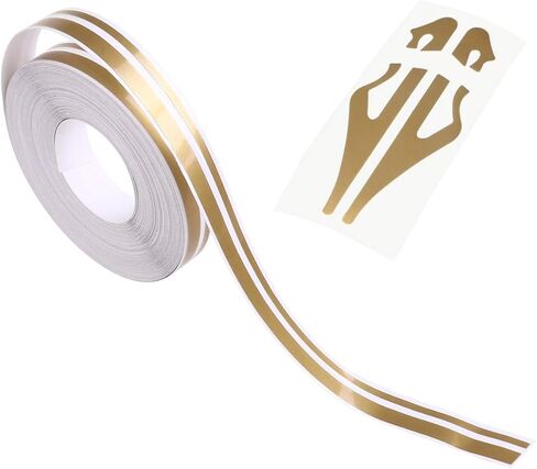 Sewroro Pinstripe Tape Decals, Car Body Side Stripe Decal Car Personalized Decorative Sticker Car Universal Vinyl Pinstriping Tape 1 Roll 980x1.2cm (Gold) in Saudi Arabia