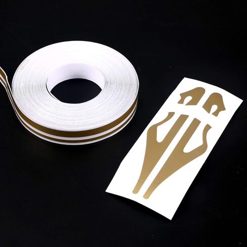 Sewroro Pinstripe Tape Decals, Car Body Side Stripe Decal Car Personalized Decorative Sticker Car Universal Vinyl Pinstriping Tape 1 Roll 980x1.2cm (Gold) in Saudi Arabia