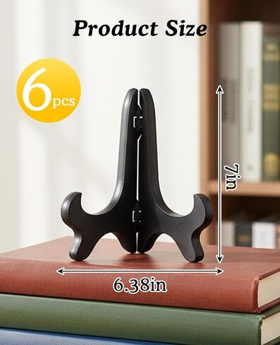 6 PCS 7" Plate Display Stands, Folding Plate Holders for Displaying for Picture Frame Book Dish Artwork in Kuwait