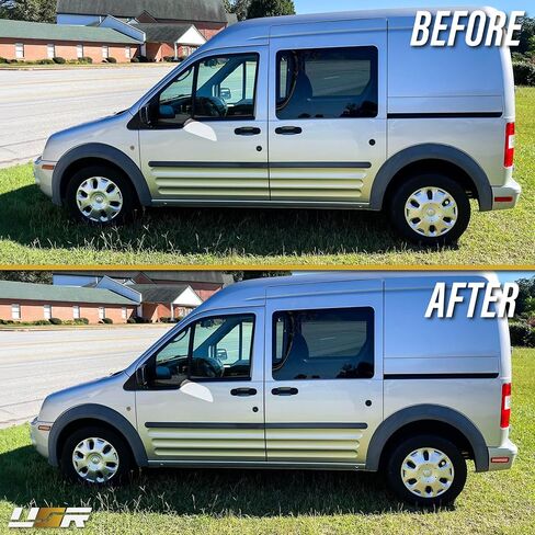 USR 10-13 MK7 Front & Rear Side Marker Light – Parking Lamps (Left + Right) 4pc Set - Compatible with 2010-2013 Ford Transit Connect Mini Cargo Van All Models (SMOKE LENS with RED and AMBER LED) in Saudi Arabia