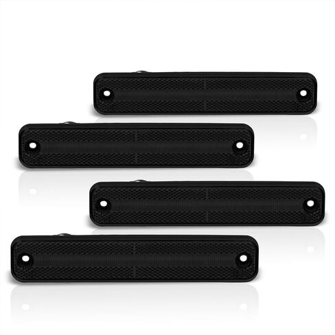 AJP Distributors Smoked Lens 4PCS Front Amber & Rear Red LED Side Marker Lights Reflector Bumper Signal Lamps Compatible/Replacement For Bronco F100 F150 F350 Truck E100 E150 E250 E350 Econoline in Kuwait