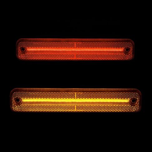 AJP Distributors Smoked Lens 4PCS Front Amber & Rear Red LED Side Marker Lights Reflector Bumper Signal Lamps Compatible/Replacement For Bronco F100 F150 F350 Truck E100 E150 E250 E350 Econoline in Kuwait