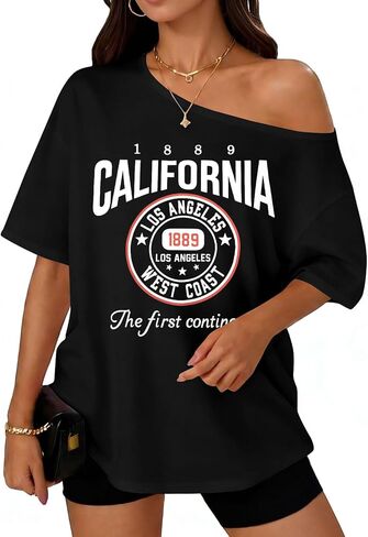 Women St. Patrick's Day Off The Shoulder Tops Shamrock Graphic Short Sleeve Tees Clover Printed Shirts Irish Gift in Kuwait