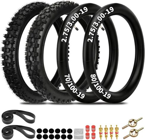 70/100-19 and 80/100-19 Dirt Bike Tire Tube Compatible with Surron Light Bee X LBX Electric Dirt Bike Talaria, 3.00-19 Front & Rear Tire Inner Tube for Segway X260 ERide Pro E-Bike Motorcycle in Kuwait