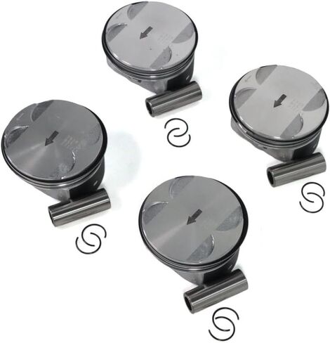 4 Piece Engine Piston And Ring Set 2.4L L4 DOHC 12578324 12578326 Compatible With in Kuwait