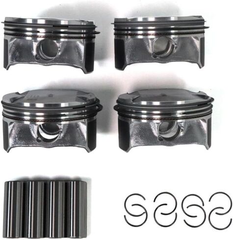 4 Piece Engine Piston And Ring Set 2.4L L4 DOHC 12578324 12578326 Compatible With in Kuwait