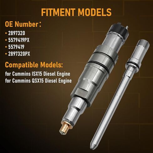 2897320 5579419PX 5579419 Fuel Injector Diesel for Cummins ISX15 QSX15, Injector with Tube 2897320PX in Kuwait