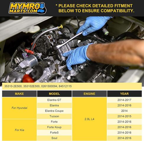 4pcs Fuel Injector 35310-2E500 FJ1286 Compatible with Hyundai Elantra Coupe Elantra GT Tucson Kia Forte Koup Soul 2.0L L4 in Kuwait