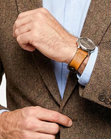 Leather Watch Straps with Quick Release, Italian Top Grain Sanded Calfskin Watch Bands, Hand-Stitched Vintage Style Watchband Replacements for Men, Women 18mm 19mm 20mm 21mm 22mm 23mm 24mm in Saudi Arabia