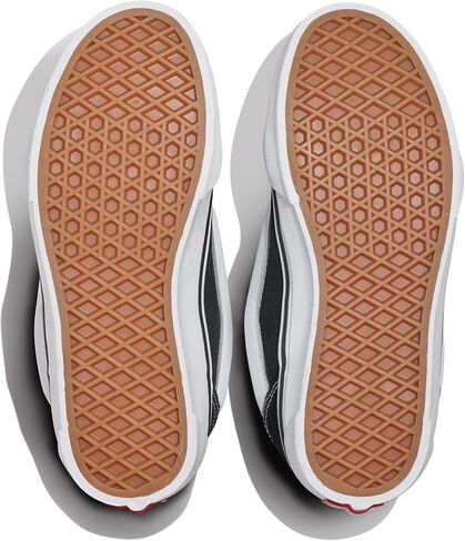 Vans Big Kids' Knu Skool Shoe | '90s Retro Puffy Low-Top Fashion Sneakers for Boys & Girls, Black/True White, 3.5 in Saudi Arabia