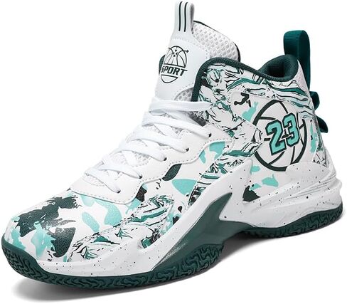 أحذية كرة السلة للأطفال، أحذية رياضية كاجوال عصرية من الجلد لكرة السلة قابلة للتنفس ومريحة للأولاد أحذية رياضية للأطفال الكبار... in Kuwait