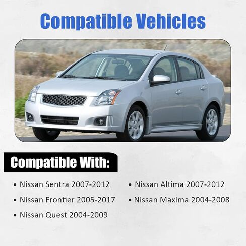 أغطية مقبض باب من الكروم من AUCERAMIC مناسبة لنيسان سنترا 2007-2012 ألتيما 2007-2012 فرونتير 2005-2017 ماكسيما 2004-2008 كويست 2004-2009 مع فتحات مفاتيح ذكية وبدون ثقب مفتاح الركاب in Saudi Arabia
