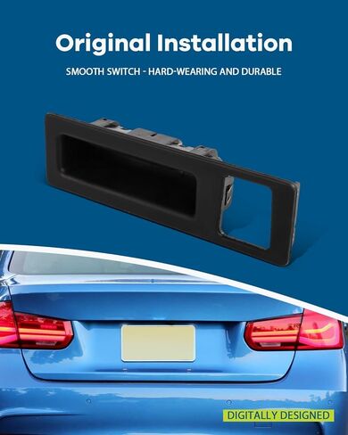 استبدال مفتاح مقبض صندوق السيارة الخلفي من LUJUNTEC لسيارة BMW X3 225i M240i، F10، F22، F23، F25، F30، F31، F32، F33، F34، F36،2 سلسلة استبدال OE 51247368753 in Saudi Arabia
