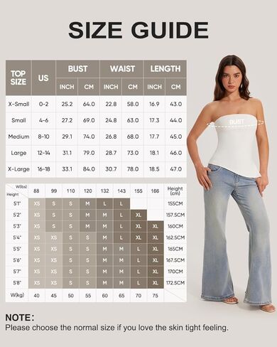 OMKAGI Double Lined Tube Tops for Women Trendy Off The Shoulder Side Split Going Out Tops in Kuwait