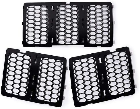 Set 7pcs Front Grille Grill Inserts Honeycomb Mesh Compatible with 2014 2015 2016 2017 2018 Jeep Cherokee in Saudi Arabia