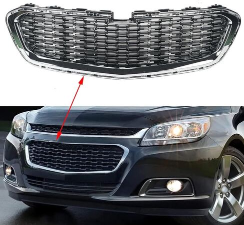 KARPAL Front Upper & Center Grill Bumper Grille Compatible With 2014-2015 Chevrolet Malibu US Built, Replacement for GM1200682C GM1200675C in Saudi Arabia