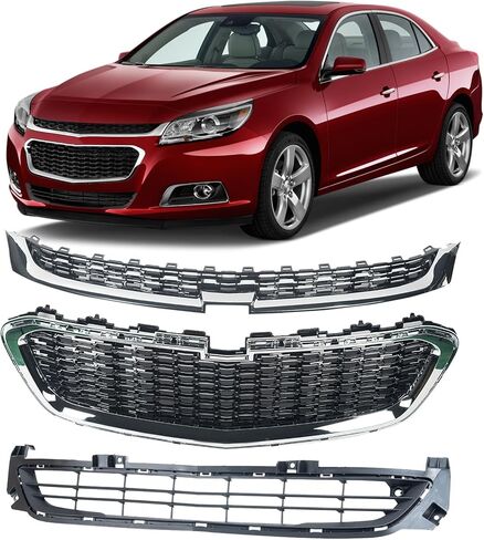 KARPAL Front Upper & Center Grill Bumper Grille Compatible With 2014-2015 Chevrolet Malibu US Built, Replacement for GM1200682C GM1200675C in Saudi Arabia