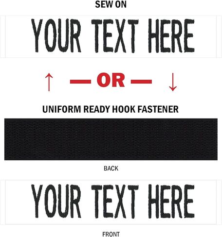 Custom Uniform Name Tape. White, 5 Inch Hook Fastener in Kuwait