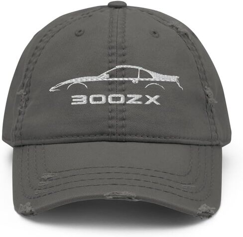 Japanese Car Culture 300zx 1990s JDM Custom Embroidered Silhouette Outline Distressed Dad Hat in Saudi Arabia