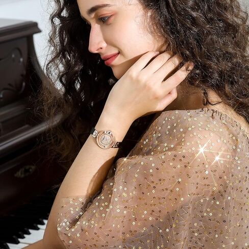 VICTORIA HYDE Small Dial Women Watches, Black Mesh Band Watches for Women in Kuwait