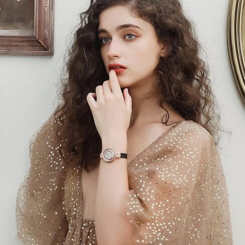 VICTORIA HYDE Small Dial Women Watches, Black Mesh Band Watches for Women in Kuwait